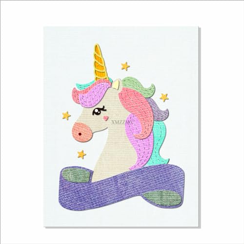 XMZZMX Metall-Stanzformen mit Einhorn-Motiv für Kartenherstellung, Papierprägestanz-Set, Vorlagen, Aufbewahrungstaschen, Zubehör, Fotorahmen, Album, DIY, Scrapbooking, Schablonen-Sets XMZZMX Metall-Stanzformen mit Einhorn-Motiv für Kartenherstellung, Papierprägestanz-Set, Vorlagen, Aufbewahrungstaschen, Zubehör, Fotorahmen, Album, DIY, Scrapbooking, Schablonen-Sets von XMZZMX