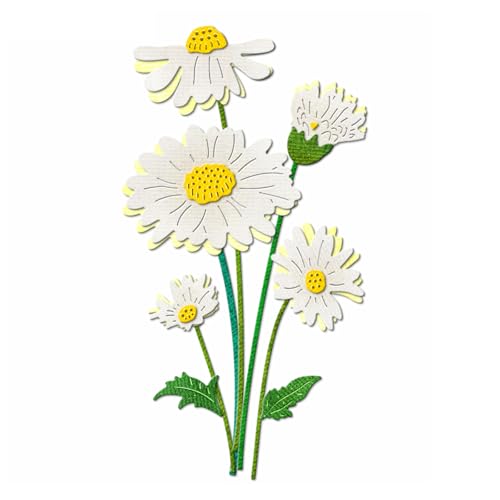 XMZZMX Metall-Stanzformen mit Gänseblümchen-Chrysanthemen-Blumen, zur Kartenherstellung, Papierpräge-Stanzschablonen-Set, Vorlagen, Aufbewahrungstaschen, Fotorahmen, Album, DIY, Scrapbooking, XMZZMX Metall-Stanzformen mit Gänseblümchen-Chrysanthemen-Blumen, zur Kartenherstellung, Papierpräge-Stanzschablonen-Set, Vorlagen, Aufbewahrungstaschen, Fotorahmen, Album, DIY, Scrapbooking, von XMZZMX