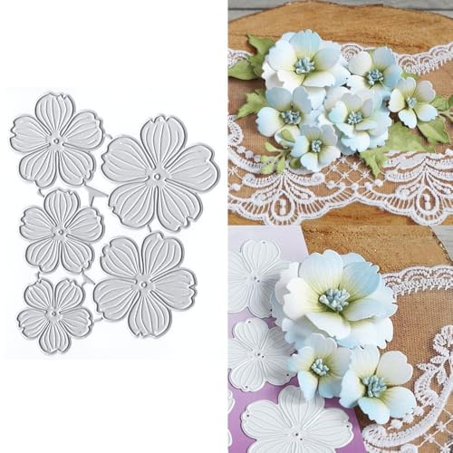 XMZZMX Patchwork-Stanzformen mit fünf Blütenblättern, Metall, für Kartenherstellung, Papierpräge-Stanzschablonen-Set, Vorlagen, Fotorahmen, Album, DIY, Scrapbooking, Schablonen-Sets XMZZMX Patchwork-Stanzformen mit fünf Blütenblättern, Metall, für Kartenherstellung, Papierpräge-Stanzschablonen-Set, Vorlagen, Fotorahmen, Album, DIY, Scrapbooking, Schablonen-Sets von XMZZMX