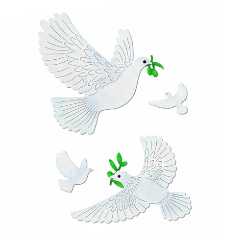 XMZZMX Peace Dove Stanzformen für Kartenherstellung, Papierprägung, Metall-Stanzschablonen-Set, Vorlagen, Aufbewahrungstaschen, Zubehör, Fotorahmen, Album, DIY, Scrapbooking, Schablonen-Sets XMZZMX Peace Dove Stanzformen für Kartenherstellung, Papierprägung, Metall-Stanzschablonen-Set, Vorlagen, Aufbewahrungstaschen, Zubehör, Fotorahmen, Album, DIY, Scrapbooking, Schablonen-Sets von XMZZMX