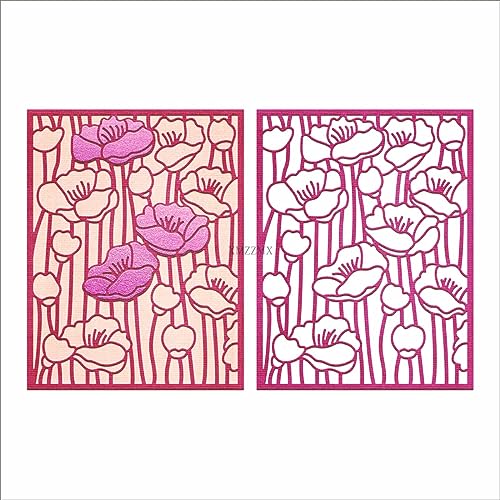 XMZZMX Pfingstrosen-Blumen-Hintergrund-Metall-Stanzformen für Kartenherstellung, Papierprägung, Stanzformen, Set, Aufbewahrungstaschen, Zubehör, Scrapbooking-Schablonen XMZZMX Pfingstrosen-Blumen-Hintergrund-Metall-Stanzformen für Kartenherstellung, Papierprägung, Stanzformen, Set, Aufbewahrungstaschen, Zubehör, Scrapbooking-Schablonen von XMZZMX
