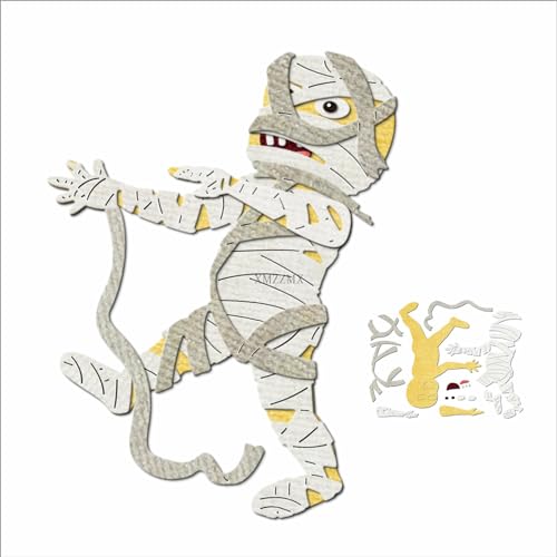 XMZZMX Shadow Halloween Mummies Metall-Stanzformen für Kartenherstellung, Papierprägung, Stanzformen, Set, Aufbewahrungstaschen, Zubehör, Scrapbooking-Schablonen XMZZMX Shadow Halloween Mummies Metall-Stanzformen für Kartenherstellung, Papierprägung, Stanzformen, Set, Aufbewahrungstaschen, Zubehör, Scrapbooking-Schablonen von XMZZMX