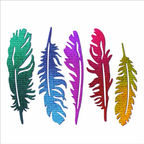 XMZZMX Stanzschablonen-Set mit Federn, hohle Metall-Stanzformen für Kartenherstellung, Papierpräge-Stanzschablonen-Set, Vorlagen, Aufbewahrungstaschen, Fotorahmen, Album, DIY, Scrapbooking, XMZZMX Stanzschablonen-Set mit Federn, hohle Metall-Stanzformen für Kartenherstellung, Papierpräge-Stanzschablonen-Set, Vorlagen, Aufbewahrungstaschen, Fotorahmen, Album, DIY, Scrapbooking, von XMZZMX