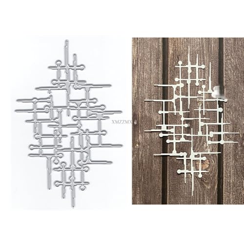 XMZZMX Unregelmäßige hohle Metall-Stanzformen für Kartenherstellung, Papierpräge-Stanzschablonen-Set, Vorlagen, Fotorahmen, Album, DIY, Scrapbooking, Schablonen-Sets XMZZMX Unregelmäßige hohle Metall-Stanzformen für Kartenherstellung, Papierpräge-Stanzschablonen-Set, Vorlagen, Fotorahmen, Album, DIY, Scrapbooking, Schablonen-Sets von XMZZMX