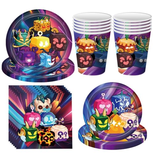 XNAUVOI Fruits Geburtstag Geschirr Set, Partygeschirr Kindergeburtstag, Essteller, Servietten, Becher Partygeschirr Set Geburtstagsdeko-10 Personen XNAUVOI Fruits Geburtstag Geschirr Set, Partygeschirr Kindergeburtstag, Essteller, Servietten, Becher Partygeschirr Set Geburtstagsdeko-10 Personen von XNAUVOI