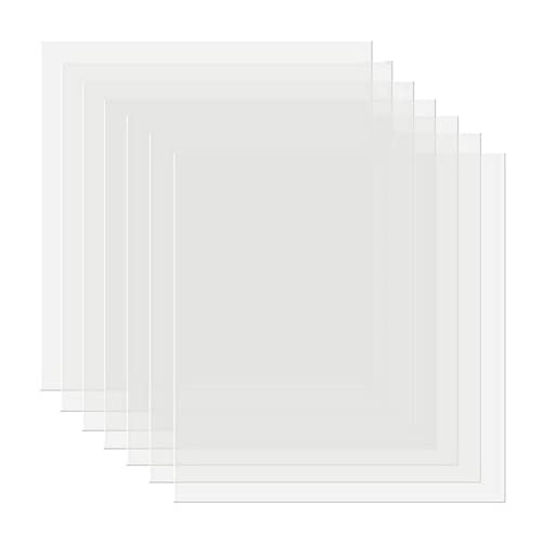 XNJIHWA 15 Stück Blanko-Schablonenblätter Halbtransparent Schablonenfolie Mylar Wiederverwendbare Schablone zur Verwendung mit Silhouette-Maschinen (30.5 x 30.5 cm) 6 Mil von XNJIHWA