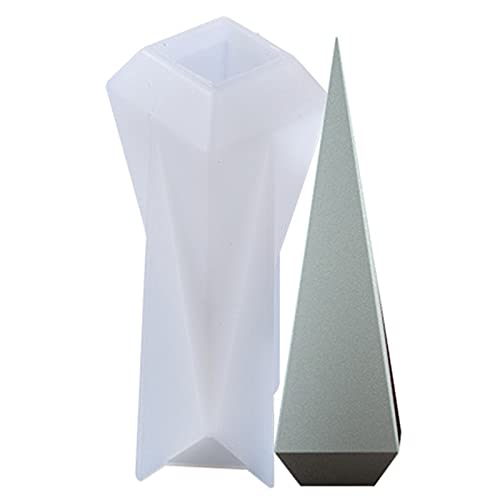 DIY Silikon Kerzenform 3D Kerzen Gießform, Pyramide Silikonform Gießform Silikon Kerzengießform, Kreative DIY Stereo Kerze Form Harz Casting Formen Für Handgemachte Kerzen Aroma Seife Ornament von XNSHUN