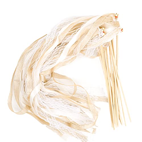 XNSHUN 20 Stück Wedding Wands Hochzeit Glücksstäbe, Wands Mit Glocke Zauberstäbe Hochzeit Luftschlangen, Seidenfee Stab Für Hochzeit Baby Shower Party Aktivitäten Feiertagsfeier XNSHUN 20 Stück Wedding Wands Hochzeit Glücksstäbe, Wands Mit Glocke Zauberstäbe Hochzeit Luftschlangen, Seidenfee Stab Für Hochzeit Baby Shower Party Aktivitäten Feiertagsfeier von XNSHUN
