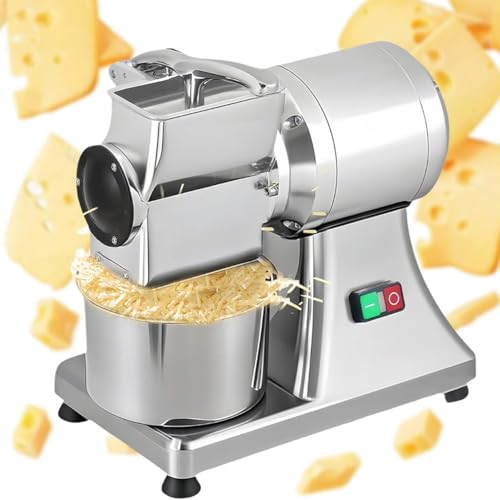 XNXYSMKJ Elektrische Käsereibe, Semmelbrösel Käsezerkleinerer, Küchenmaschine mit Edelstahleimer, für Käse, Butter, 88 lb/Stunde Durchsatz von XNXYSMKJ
