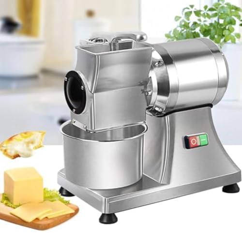 XNXYSMKJ Käse-Butter-Brotkleie-Aktenvernichter, 550 W elektrische Käsereibe, 88 LB/Stunde elektrische rotierende Buttermühle, schnelles Reiben, Edelstahl-Aufnahmeeimer von XNXYSMKJ