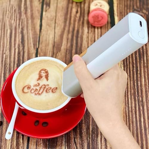 XNYXLPP Lebensmitteldruckstift, Handheld-Tintenstrahldruckstift, tragbarer Drucker, geeignet für Brot, Kekse, Kuchen, Joghurt und andere Desserts zum Nachmittagstee (Browninkcartridges) von XNYXLPP