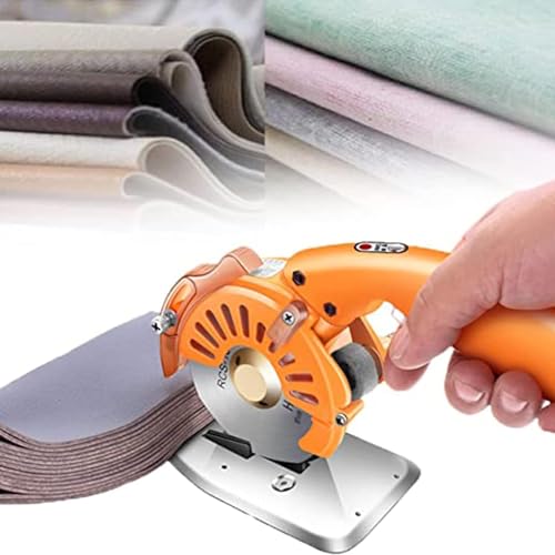 Elektrischer Rotationsschneider, elektrischer rotierender Stoffschneider, Teppichschneiderwerkzeug, elektrische Schere, Rotationsschneider, Rotationsschere mit LED-Licht und automatischem (4.5CM ) von XNZJHPP