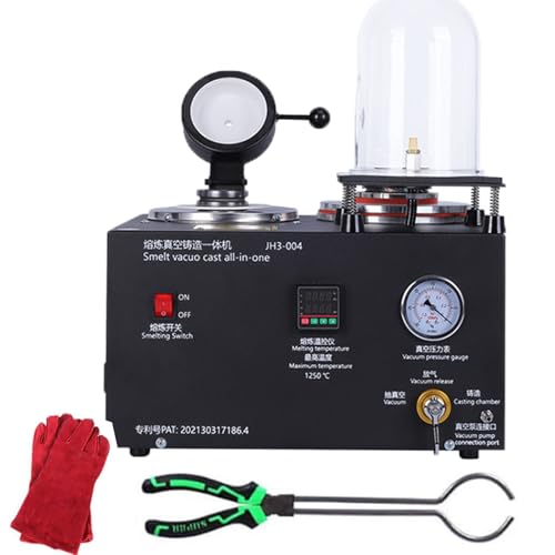 XNZJHPP 2L Vakuum-Einbett-Gießmaschine 1/2 HP, Schmuck-Wachsausschmelz-Guss-Kombination Vakuum-Einbettguss-Feinmaschine für Schmuckhersteller, mit Werkbank und Vakuumhaube XNZJHPP 2L Vakuum-Einbett-Gießmaschine 1/2 HP, Schmuck-Wachsausschmelz-Guss-Kombination Vakuum-Einbettguss-Feinmaschine für Schmuckhersteller, mit Werkbank und Vakuumhaube von XNZJHPP