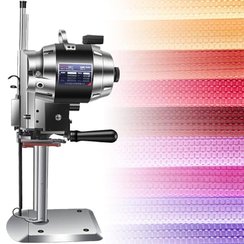 XNZJHPP Elektrischer rotierender Stoffschneider 1100W, industrielle Stoffschneidemaschine mit automatischem Messerschärfer, mit Automatik zum Schneiden von Leder/Gummi (6) von XNZJHPP