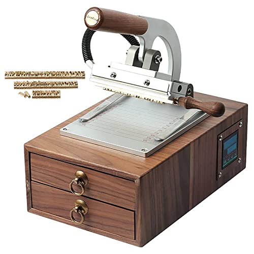 XNZJHPP Heißfolienprägemaschine, Lederstempel, Bronziermaschine mit 62 Buchstaben, Pressprägemaschine, mit Formen, Aufbewahrungsbox aus Holz XNZJHPP Heißfolienprägemaschine, Lederstempel, Bronziermaschine mit 62 Buchstaben, Pressprägemaschine, mit Formen, Aufbewahrungsbox aus Holz von XNZJHPP