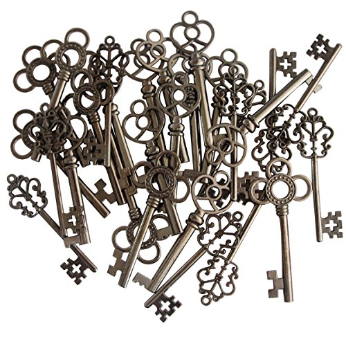 30 Stück große antike Schlüssel für DIY Hochzeitsfeier Geschenke Charms für Schmuckherstellung Halskette Armband von XONOR