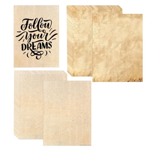 XOXVURI 30 Pcs Blatt Pergamentpapier Urkundenpapier A4 Bedruckbar Kalligraphie Papier Vintage Briefpapier Beidseitig Geeignet Für Inkjet Laser Drucker Und Kopierer Auch Von Hand Beschreibba XOXVURI 30 Pcs Blatt Pergamentpapier Urkundenpapier A4 Bedruckbar Kalligraphie Papier Vintage Briefpapier Beidseitig Geeignet Für Inkjet Laser Drucker Und Kopierer Auch Von Hand Beschreibba von XOXVURI