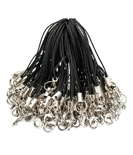 XPEX 50 Stück einfache Handy-Lanyard-Riemen für Schlüssel, Schlüsselanhänger, Handy-Charm-Ring mit Karabiner, Handy-Schlaufe, Handy-Lanyard für Charm, Schlüsselanhänger von XPEX