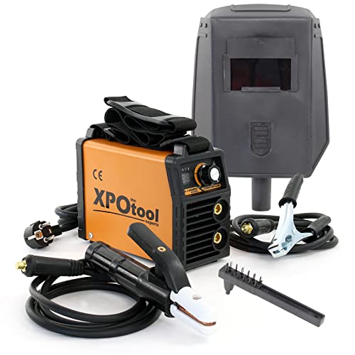 XPOtool Tragbares MMA Elektroden Schweißgerät 20-120A IGBT Inverter, E-Hand Schweißgerät mit Zubehör, Schweissgerät mit Arc-Force-, Hot-Start- und Anti-Stick-Funktion von XPOtool