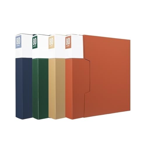 4 Stück Aktentaschen A4 80 Seiten mehrschichtig A4 Infobuch mit Klarsichteinlagen Bürobedarf, Notenordner aus Kunststoff von XPSHP25112