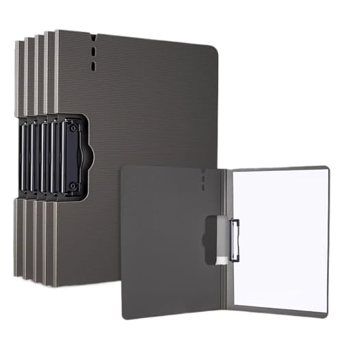 5 Stück A4 Multifunktions-Mappen mit einem Clip, faltbar, Notizblock, Datenspeicherung, Bürobedarf, Ordner aus Kunststoff, Schwarz 5 Stück A4 Multifunktions-Mappen mit einem Clip, faltbar, Notizblock, Datenspeicherung, Bürobedarf, Ordner aus Kunststoff, Schwarz von XPSHP25112