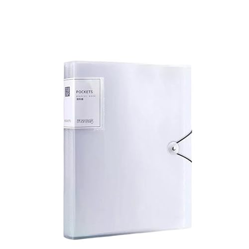 Aktenumschläge, A4, transparent, Dokumentenmappe, großes Fassungsvermögen, Organizer, Punkteprüfung, Papierhalter, Studentenakte, Aktenordner, Kunststoff, Weiß von XPSHP25112
