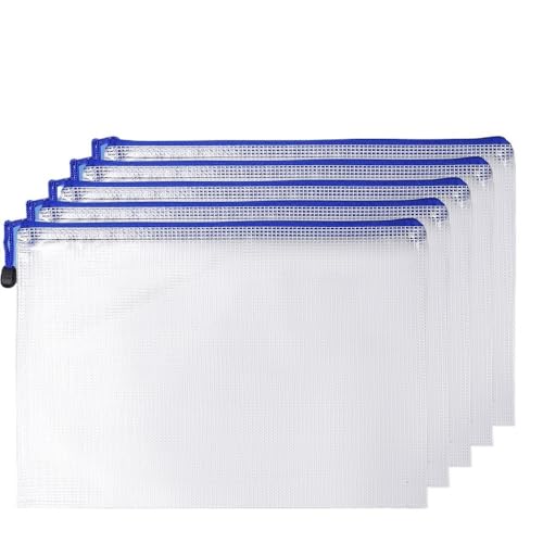 Dokumententasche aus PVC, Aufbewahrungsbeutel, Schreibtisch-Organizer, Dokumenten- und Schreibwarenordner, Ordner mit Reißverschluss von XPSHP25112