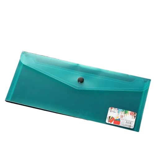 Dokumententasche für Schreibwaren, 25,5 x 13 cm, Dokumententasche aus Kunststoff mit Druckknopf, transparente Dateiordner, mattiert, Bürobedarf D von XPSHP25112
