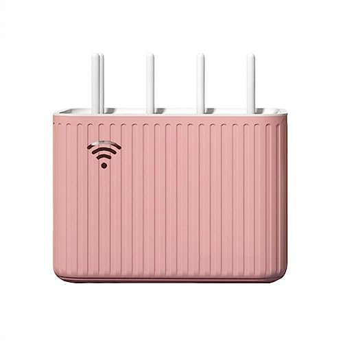 XPSHP25112 Kabelbox Router-Aufbewahrungsbox, Kunststoff-Netzwerkkabel-Sortierbox, verschleißfester Drahtkabel-Aufbewahrungskoffer, WiFi-Router-Container, platzsparend Kabelmanagement(Pink) von XPSHP25112