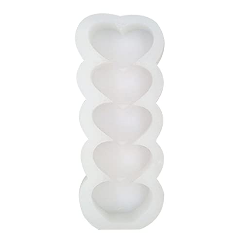 Silikon-Kerzenformen für Kerzenherstellung - Wiederverwendbar, Antihaftbeschichtung, hitzebeständig, 3D-Herzform, Gießharz, Epoxidharz, Backen Silikon-Kerzenformen für Kerzenherstellung - Wiederverwendbar, Antihaftbeschichtung, hitzebeständig, 3D-Herzform, Gießharz, Epoxidharz, Backen von XQBFJYMP
