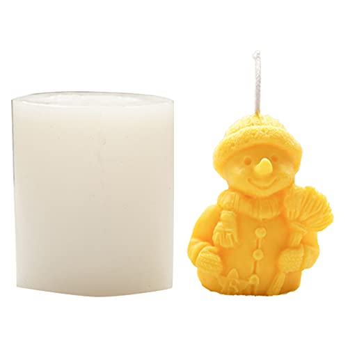 Silikon-Kerzenformen zur Kerzenherstellung, wiederverwendbar, antihaftbeschichtet, hitzebeständig, 3D-Schneemann-Harzform für Weihnachten, handgefertigte Form für Seifenherstellung, DIY-Set Silikon-Kerzenformen zur Kerzenherstellung, wiederverwendbar, antihaftbeschichtet, hitzebeständig, 3D-Schneemann-Harzform für Weihnachten, handgefertigte Form für Seifenherstellung, DIY-Set von XQBFJYMP