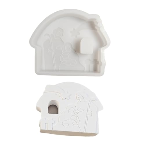 Silikon-Kerzenformen zur Kerzenherstellung, wiederverwendbar, antihaftbeschichtet, hitzebeständig, Geburts-Silikonform, religiöse Gipsformen, Epoxidharzformen, Ornamentform, Gießformen für Silikon-Kerzenformen zur Kerzenherstellung, wiederverwendbar, antihaftbeschichtet, hitzebeständig, Geburts-Silikonform, religiöse Gipsformen, Epoxidharzformen, Ornamentform, Gießformen für von XQBFJYMP