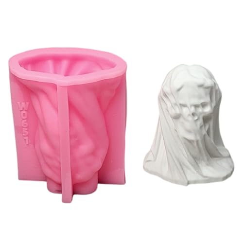 Silikon-Kerzenformen zur Kerzenherstellung – wiederverwendbar, antihaftbeschichtet, hitzebeständig, verschleierter Totenkopfguss, Halloween, Harzform, Ornament, Gussteile, Gips, Epoxidharz Silikon-Kerzenformen zur Kerzenherstellung – wiederverwendbar, antihaftbeschichtet, hitzebeständig, verschleierter Totenkopfguss, Halloween, Harzform, Ornament, Gussteile, Gips, Epoxidharz von XQBFJYMP