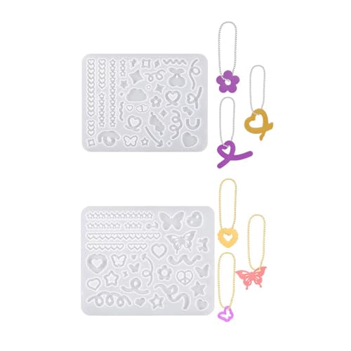 Silikonform Stern Herz Anhänger Epoxidharz Formen handgefertigt Schmuck Zubehör Form für Enthusiasten Silikonform Stern Herz Anhänger Epoxidharz Formen handgefertigt Schmuck Zubehör Form für Enthusiasten von XQBFJYMP