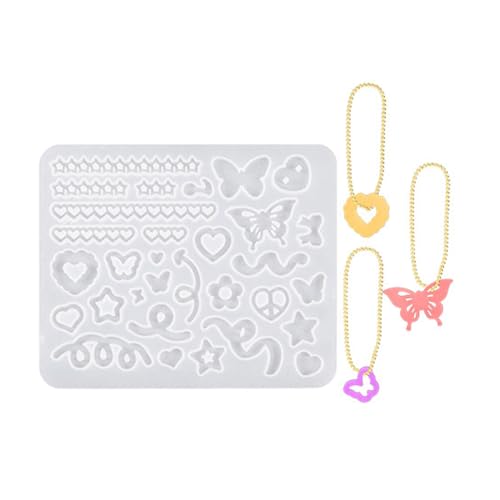 Silikonform Stern Herz Anhänger Epoxidharz Formen handgefertigt Schmuck Zubehör Form für Enthusiasten Silikonform Stern Herz Anhänger Epoxidharz Formen handgefertigt Schmuck Zubehör Form für Enthusiasten von XQBFJYMP