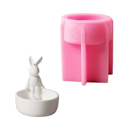 Silikonformen für Kaninchen, Kerzenständer, Ornamente, Gips, Cartoon-Tierhalter, Epoxidharz-Formen Silikonformen für Kaninchen, Kerzenständer, Ornamente, Gips, Cartoon-Tierhalter, Epoxidharz-Formen von XQBFJYMP