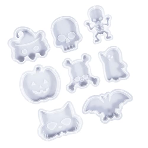 Silikonformen mit Weihnachtsmotiven, Halloween-Thema, Silikonformen für Epoxidharz, Heimdekoration, 6/8 Stück von XQBFJYMP