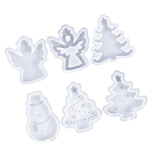 Silikonformen mit Weihnachtsmotiven, Halloween-Thema, Silikonformen für Epoxidharz, Heimdekoration, 6/8 Stück Silikonformen mit Weihnachtsmotiven, Halloween-Thema, Silikonformen für Epoxidharz, Heimdekoration, 6/8 Stück von XQBFJYMP