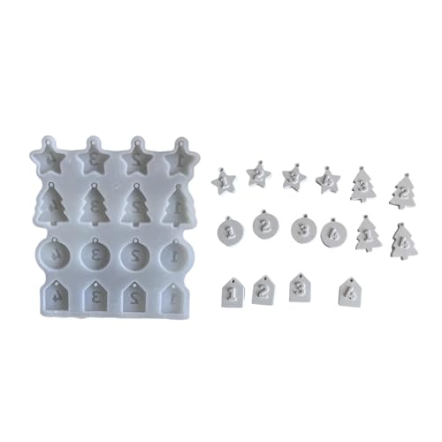 Weihnachtsbaumbehang, Ornament, Epoxidharz, Silikon, Zahlen, Figur, Anhänger, Form, handgefertigtes Schmuckherstellungswerkzeug Weihnachtsbaumbehang, Ornament, Epoxidharz, Silikon, Zahlen, Figur, Anhänger, Form, handgefertigtes Schmuckherstellungswerkzeug von XQBFJYMP