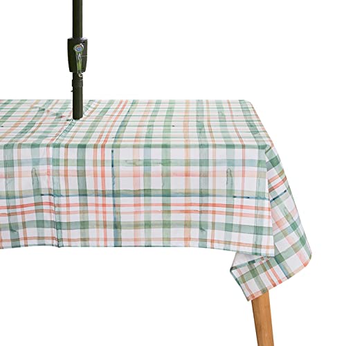 XQKXHZ Sommer Outdoor Tischdecken mit Schirmloch und Reißverschluss,abwischbare wasserdichte gartentischdecke,Grün rot Karierte Tischdecke für Party Hochzeit Picknick Camping,153x213cm XQKXHZ Sommer Outdoor Tischdecken mit Schirmloch und Reißverschluss,abwischbare wasserdichte gartentischdecke,Grün rot Karierte Tischdecke für Party Hochzeit Picknick Camping,153x213cm von XQKXHZ