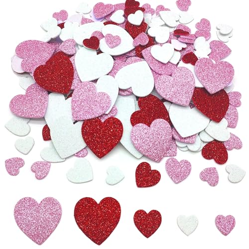 XQMMGO 300 Stück Herzen Schaumstoff Sticker, Moosgummi Selbstklebend, Aufkleber Glitzer für DIY Dekoration, Geburtstag Hochzeit XQMMGO 300 Stück Herzen Schaumstoff Sticker, Moosgummi Selbstklebend, Aufkleber Glitzer für DIY Dekoration, Geburtstag Hochzeit von XQMMGO