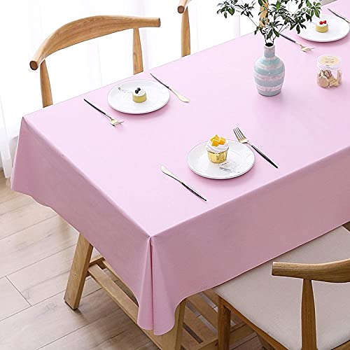 XQSSB Abwaschbar Tisch Decke Anti Kratzer Geeignet für Home Küche Dekoration Verschiedene Größen Rosa 140 × 220cm von XQSSB