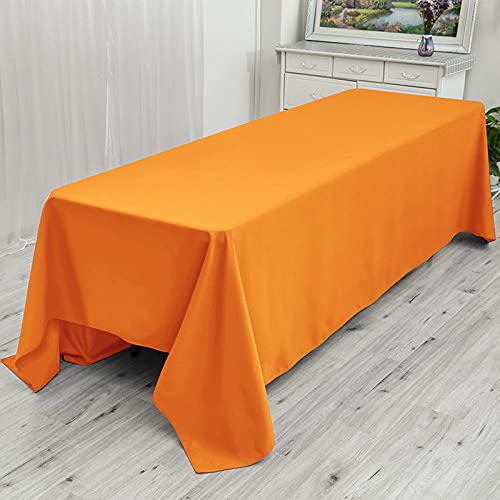 XQSSB Tisch Decke Wasserabweisend Lotuseffekt Anti Eisen Dick Tischtuch Fleckschutz Pflegeleicht Orange 220 × 320 cm von XQSSB