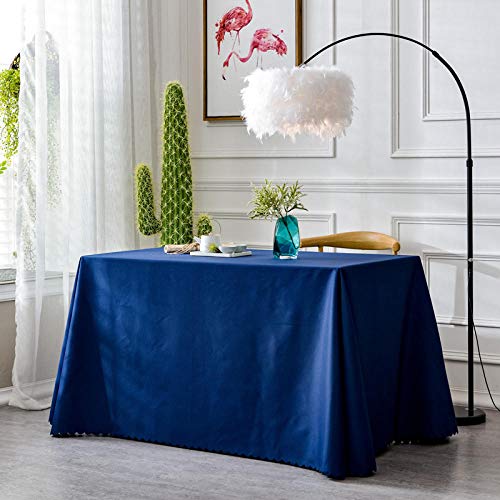 XQSSB Tisch Decke aus Premium Rechteckige Soft Thick für Gastronomie Feste Party Hochzeiten Deep Blue 240 × 320cm von XQSSB