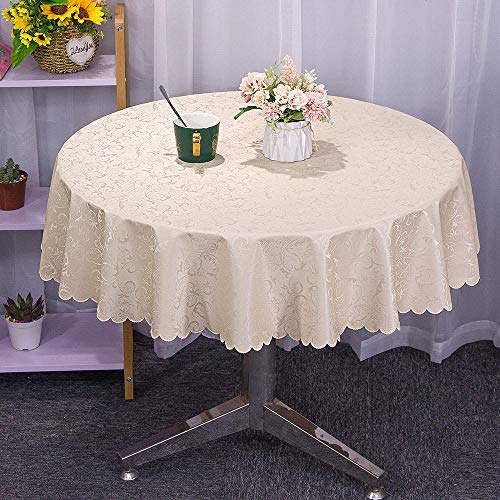 XQSSB Tischdecken Wasserabweisend Tischdecke Verdickung Lotuseffekt Tischtücher beige 140cm Runder Durchmesser XQSSB Tischdecken Wasserabweisend Tischdecke Verdickung Lotuseffekt Tischtücher beige 140cm Runder Durchmesser von XQSSB