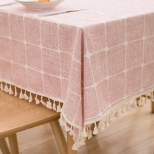 XQSSB Wachstuchtischdecke Wachstischdecke Bettwäsche aus Baumwolle Wachstuch Tischdecke Abwaschbar Tischdecke Abwischbar Pink A 130 × 200cm von XQSSB