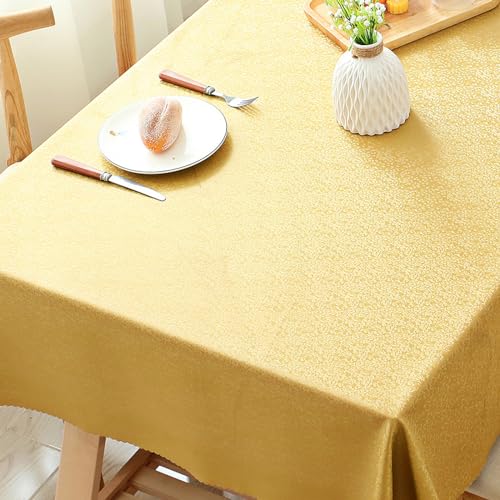 XQSSB Wachstuchtischdecke Wachstuch Wachstischdecke Anti Hot Durable für Gastronomie Feste Party Hochzeiten A Yellow 130 × 190cm von XQSSB