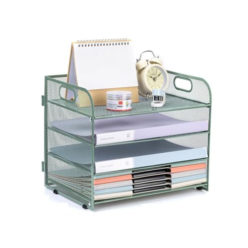 XQWANG Netz Schreibtisch Organizer, Schreibtisch Organizer Mit Aktenhalter, Stapelbare Briefablage, Netz Ablagefächer Für Büro Bedarf Dokumentenablage,Grün XQWANG Netz Schreibtisch Organizer, Schreibtisch Organizer Mit Aktenhalter, Stapelbare Briefablage, Netz Ablagefächer Für Büro Bedarf Dokumentenablage,Grün von XQWANG