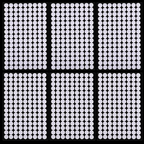 810 Stück Klettpunkte Selbstklebend，405 Paar Klettverschluss Selbstklebend 10mm Doppelseitiger Klett Klebepunkte für Papier Kunststoff Basteln (Rund Weiß) von XREE
