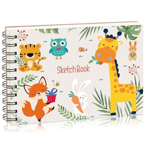 Skizzenbuch A5, Zeichenbuch Kinder 140g/m² Dickes Papier Skizzenblock Blanko für Künstler Profis Malbegeisterte (60 Blatt/120 Seiten) von XREE
